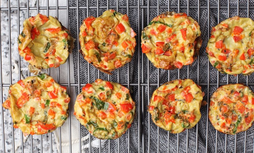 Muffins ομελέτας με λαχανικά